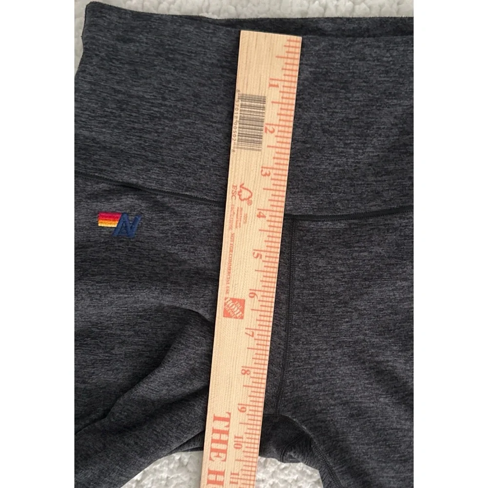 AVIATOR NATION Full Length Hi-Rise 5 Stripe Leggings Charcoal | XS - Picture 12 of 13